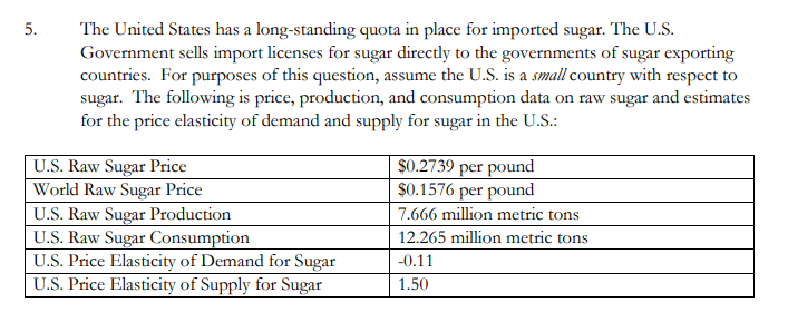  Explain why welfare effect estimates like what was calculated in part