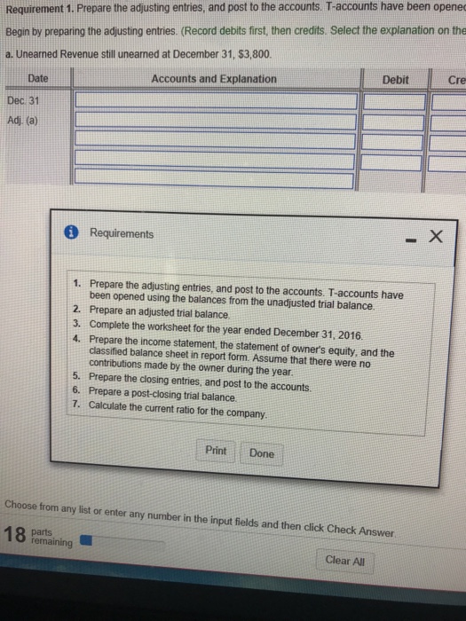 Question The unadjusted trial balance of Walton Anvils at December 31, 2016,
