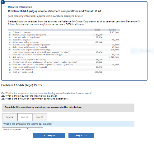 A2 [The following information applies to the questions displayed below.] Selected account