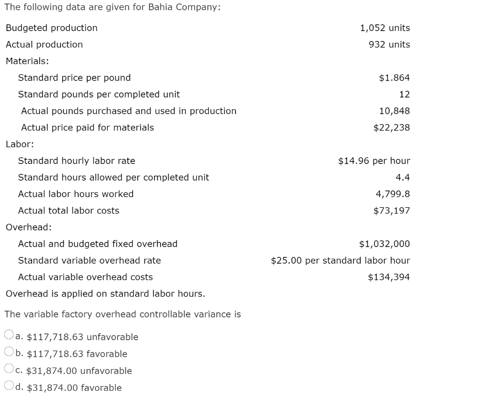 Please help with this one question: The following data are given for