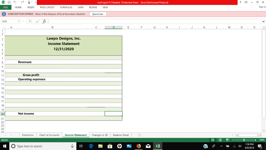 (Unlicensed Product) SUBSCRIPTION EXPIRED Most of the features of Word have been