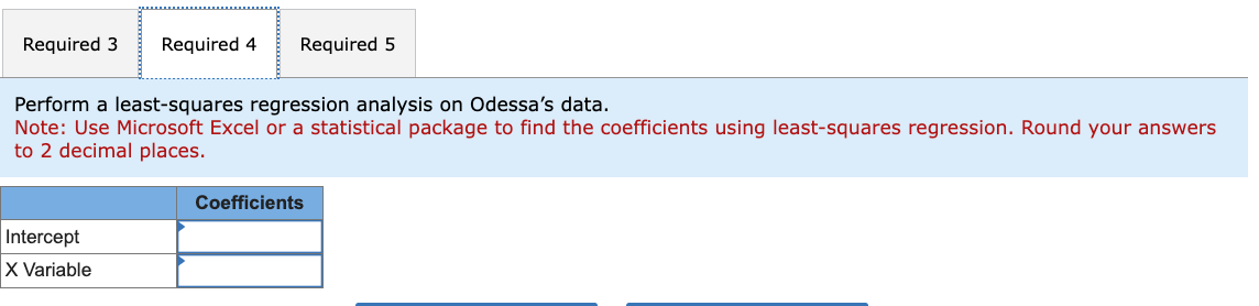 Excel or a statistical package to find the coefficients using least-squares regression.