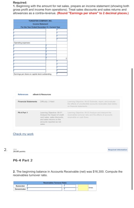 with Discounts, Returns, and Bad Debts LO6-1, 6-2, 6-3 [The following information
