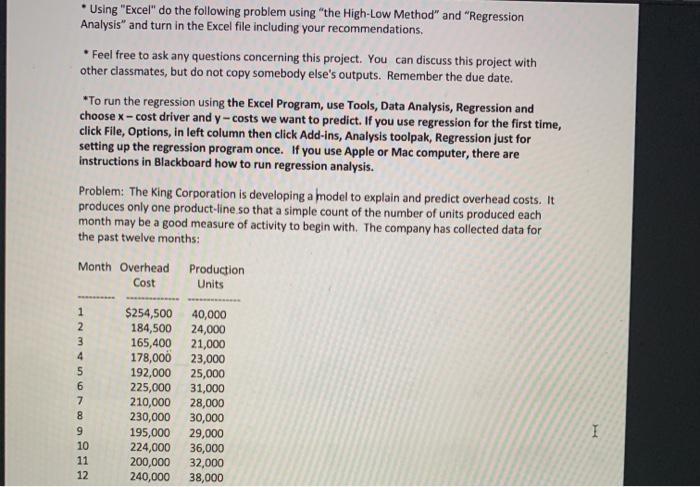 another worksheet and enter High-Low method formula to calculate variable cost per