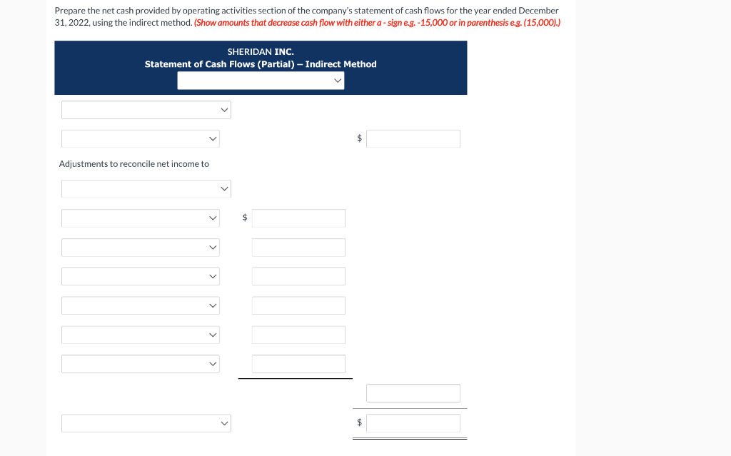 Inc.'s balance sheets at December 31, 2021 and 2022, are presented here.