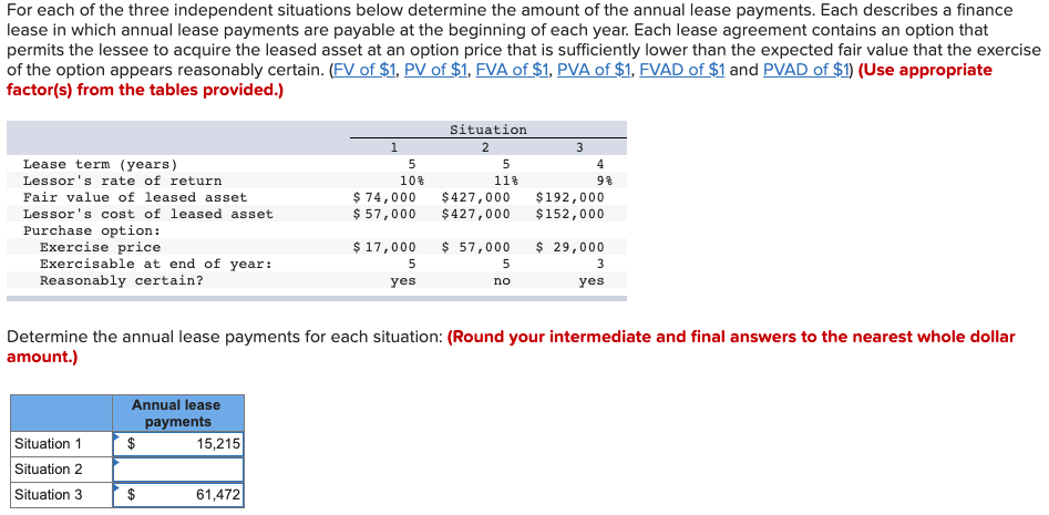 I need help with Situation 2. Please show all work. For