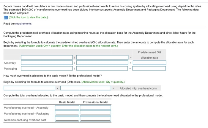the Packaging Department. How much overhead is allocated to the basic model?