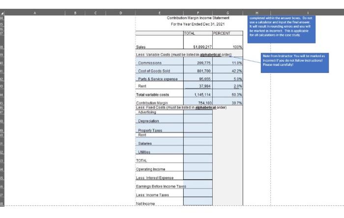 sales volume. 4. Parts and services expense varies with sales of cross