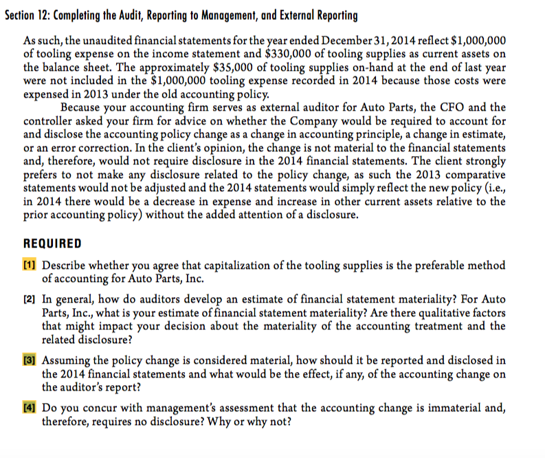 As such, the unaudited financial statements for the year ended December31,2014 reflect