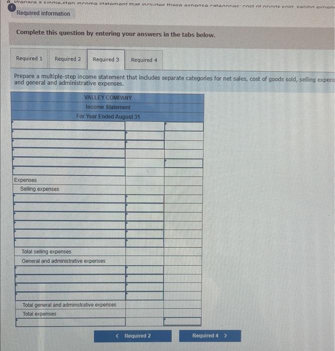 It categorizes the following accounts as selling expensess sales salaries expense, rent