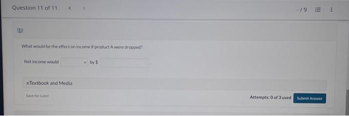 a new product using product As equipment. If the new product's selling