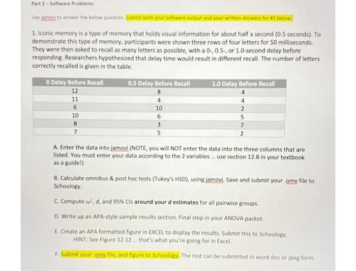 plese do this using JAMOVIE!!! Need data from jamovie and help with
