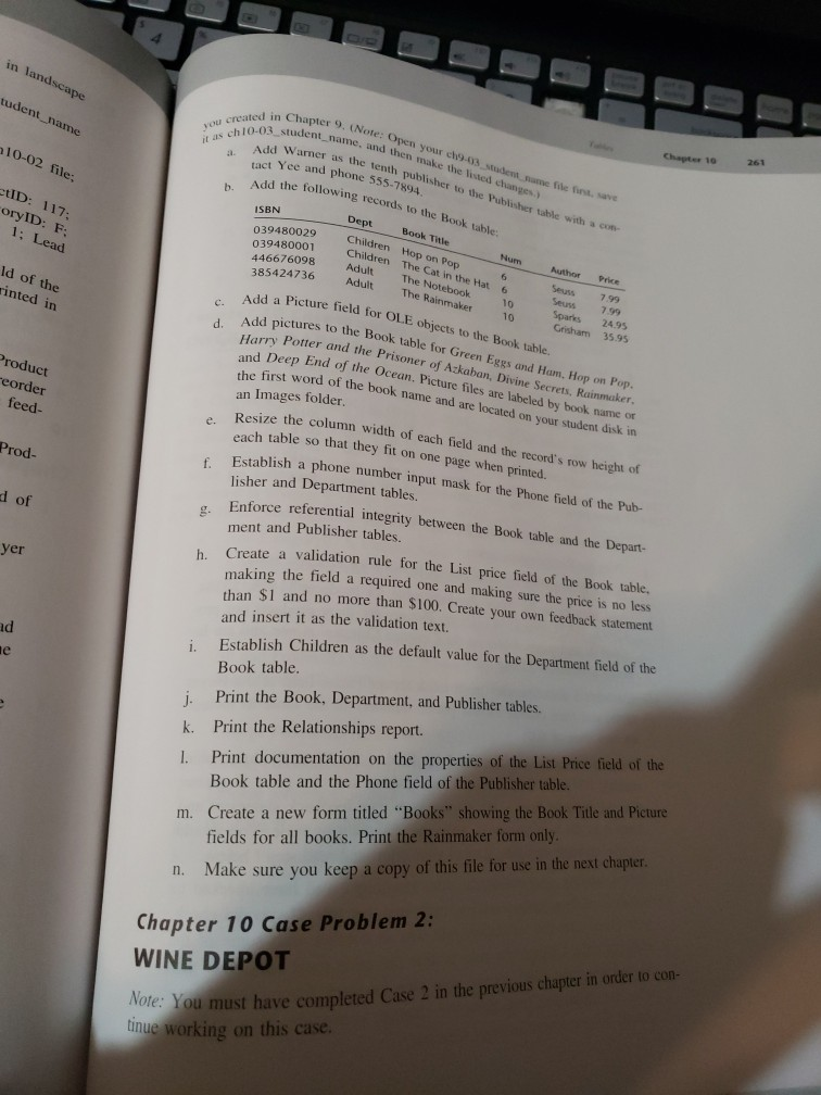  ated in Chapter r 9. (Note: Open your ch9-03 student nome