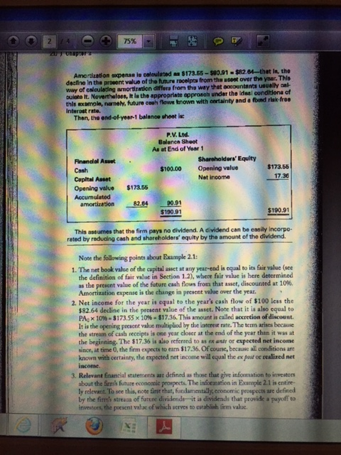 and I/S of the firm on the article. Please show your calculations,
