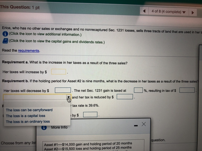 well. Erica, who has no other sales or exchanges and no non