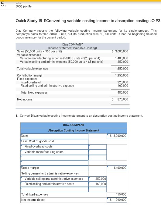 LO P2 Ramort Company reports the following cost data for its single