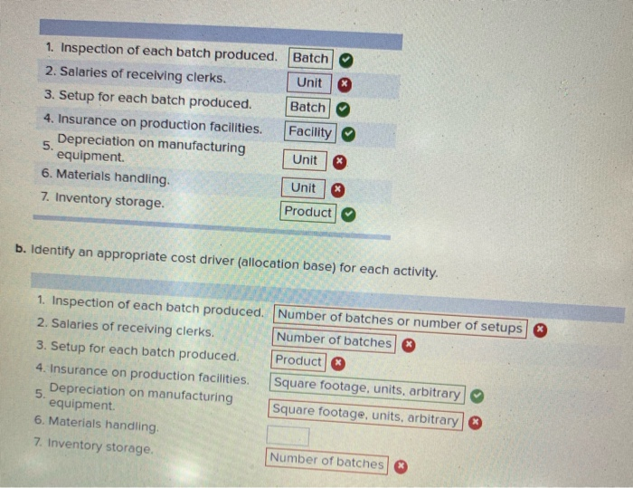  be clear please 1. Inspection of each batch produced. Batch 2.