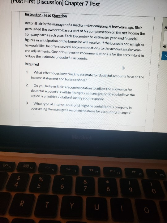  [Post First Discussion] Chapter 7 Post S Instructor - Lead Question