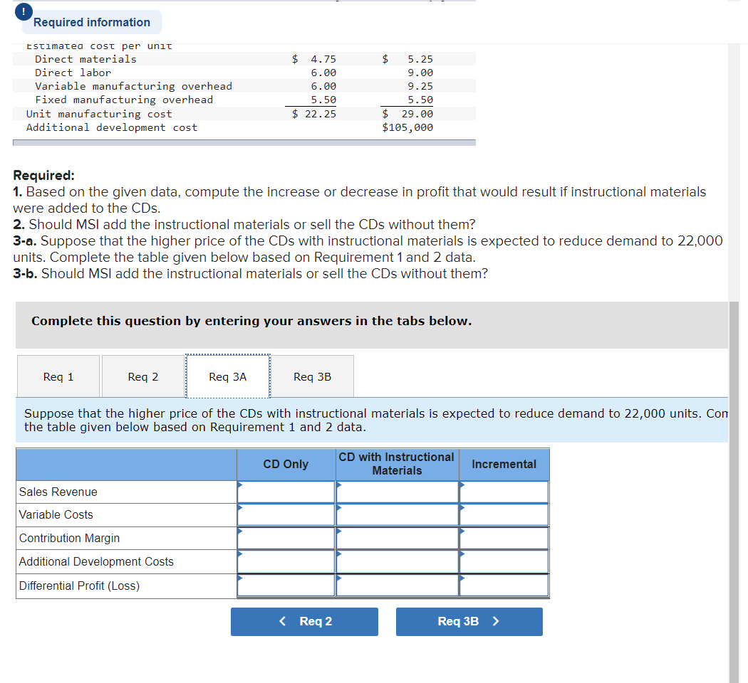 Required: 1. Based on the given data, compute the increase or