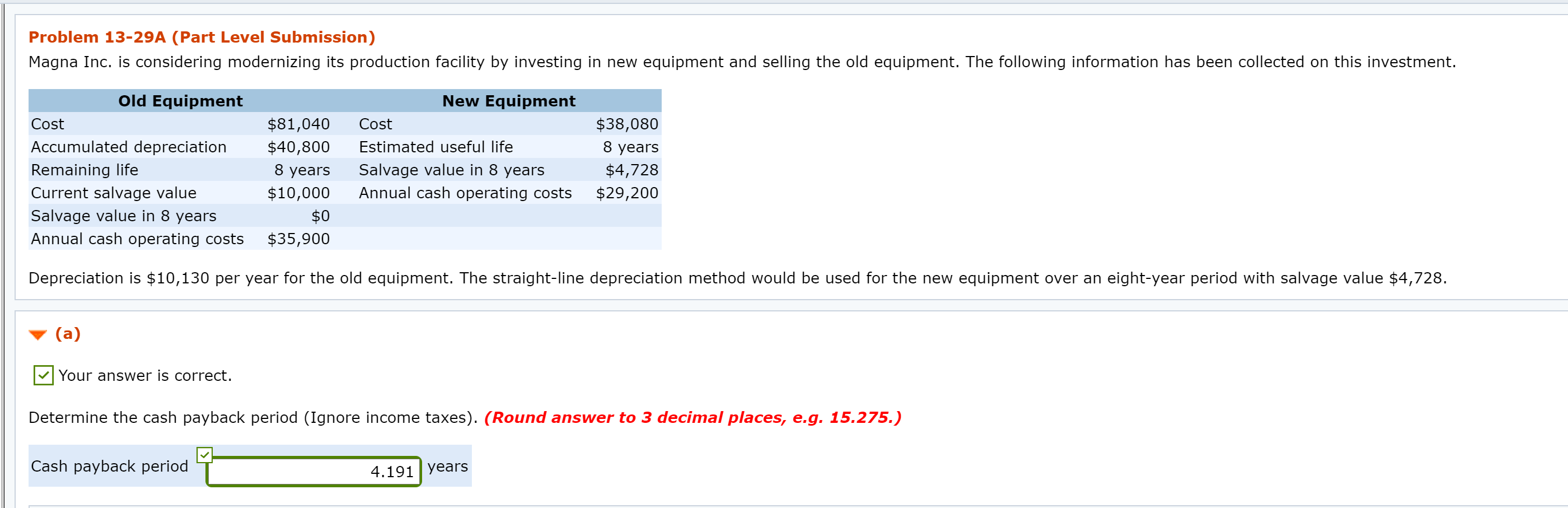 Hi, please only answer question C. Thank you! Problem 13-29A (Part
