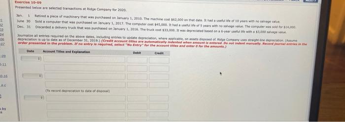 WE 1 2 30 04 06 02 Exercise 10-09 Presented below