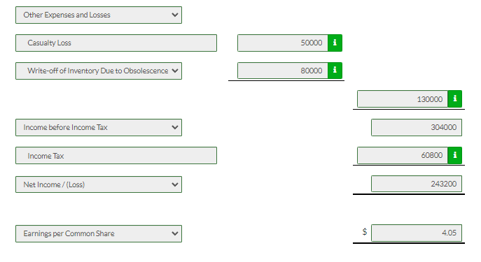Corp. for the year 2025. Prepare a multiple-step income statement for 2025.