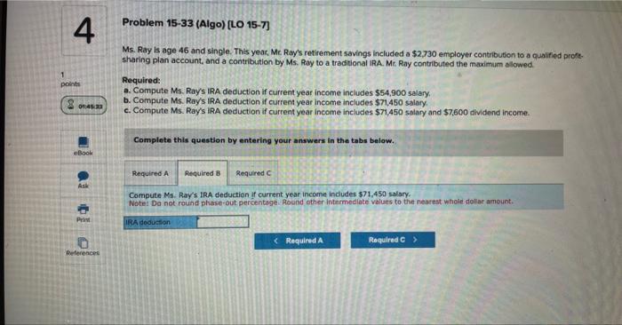 retirement sovings included a $2.730 employer contribution to a qualifed profitsharing plan