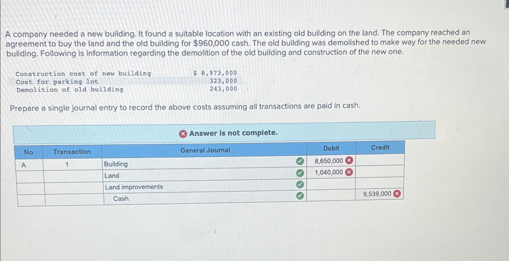  A company needed a new building. It found a suitable location