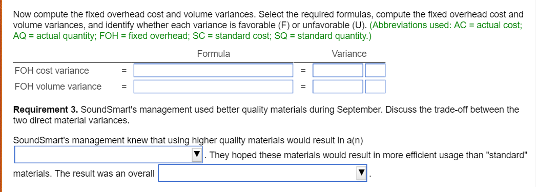 Manufacturing Overhead Fixed Manufacturing Overhead ($29,100 for static budget volume of 97,000