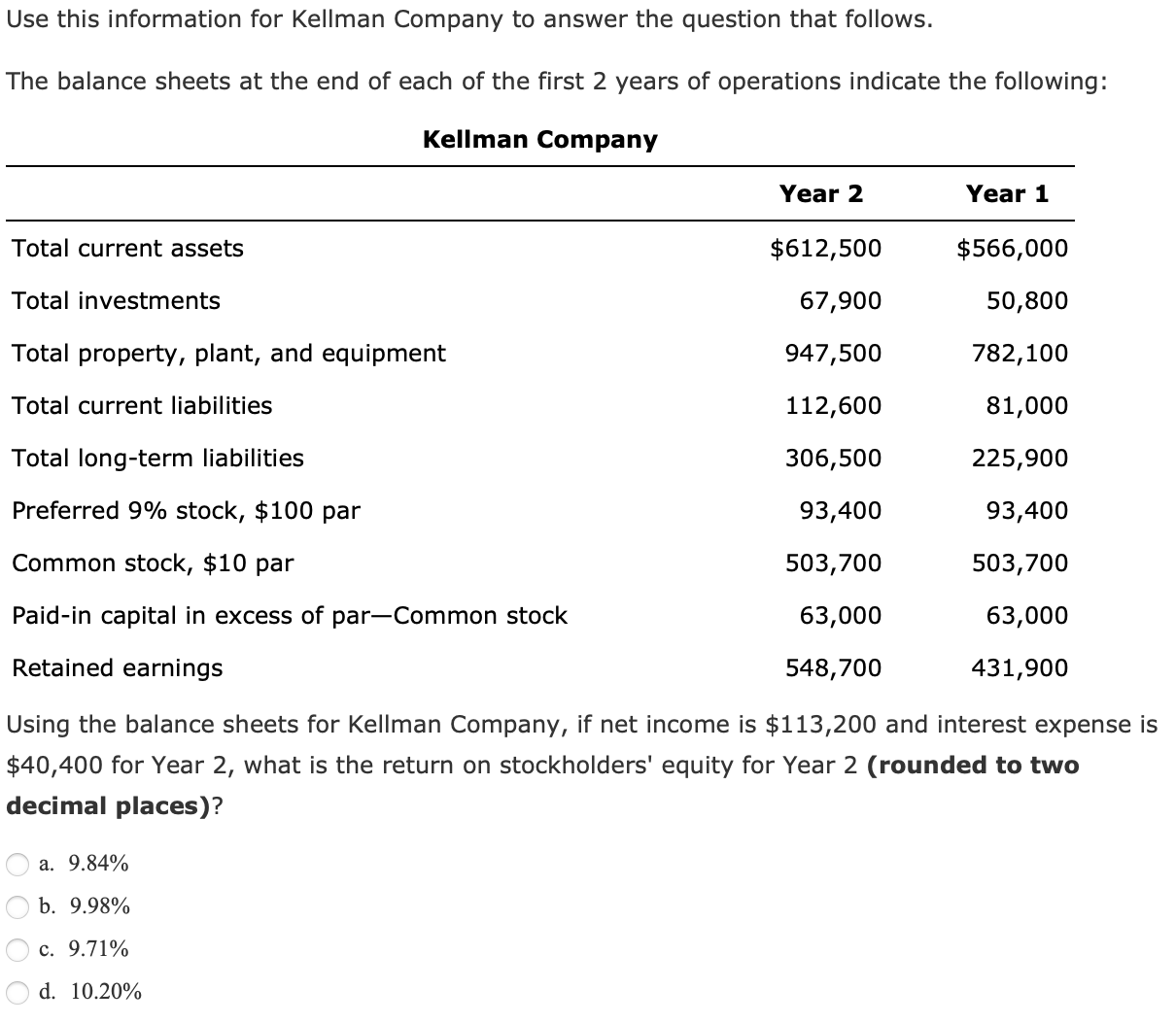 Use this information for Kellman Company to answer the question that