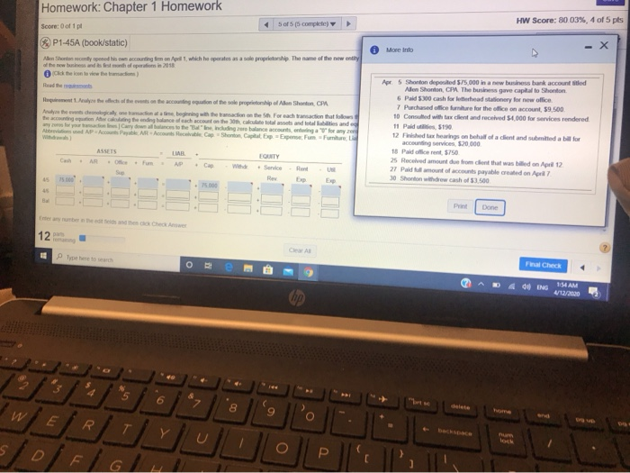  HW Score: 0 Homework: Chapter 1 Homework - X Score of