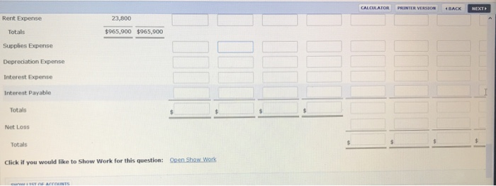 Supplies Equipment Accumulated Depreciation---Equipment Notes Payable Accounts Payable Common Stock Retained Earnings