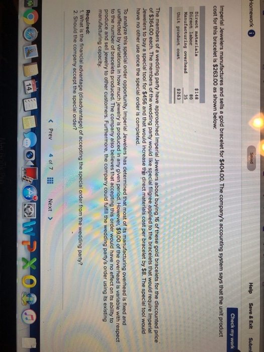  Homework Served Help Save & Exit Submi Check my work Imperial