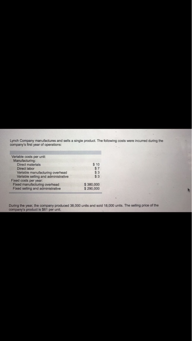  Please fill in the statements and answer the questions completely. Lynch