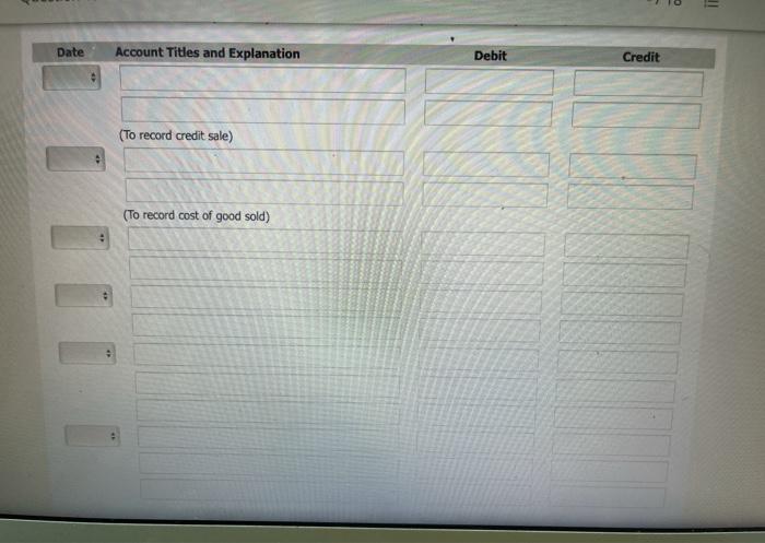 for the Carla Vista Company during April. Carla Vista uses the perpetual