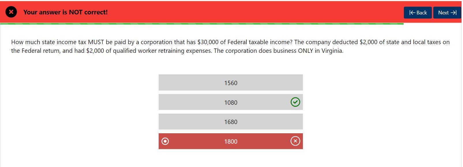 $680 is STILL NOT a correct answer!!! How much state income tax