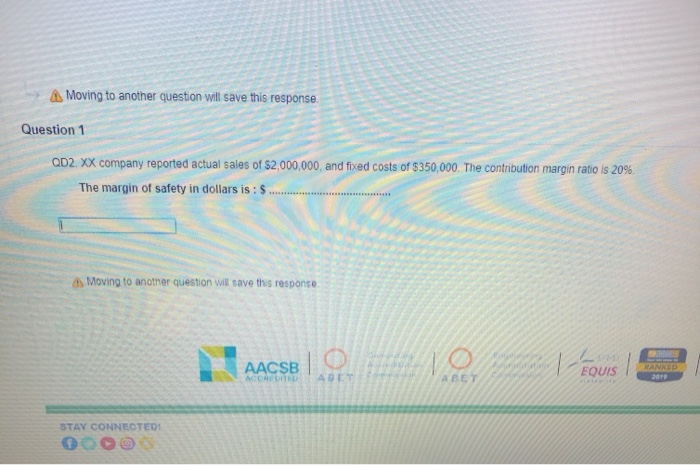  Moving to another question will save this response Question 1 QD2.