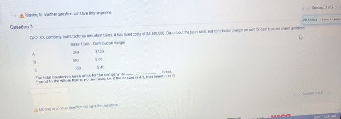 The contribution margin ratio is 20%. The margin of safety in dollars