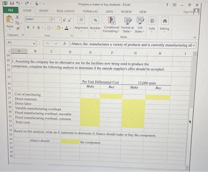 products and is currently manufacturing all of its own component parts. An