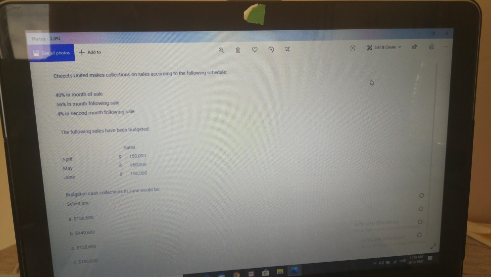 The company has provided the following data concerning its costs and its