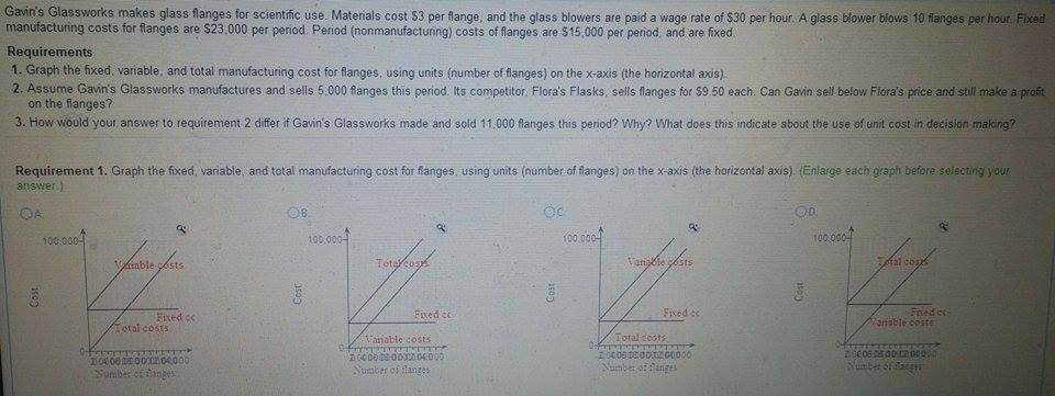  (Answer wasB). The options in the drop down menu for each