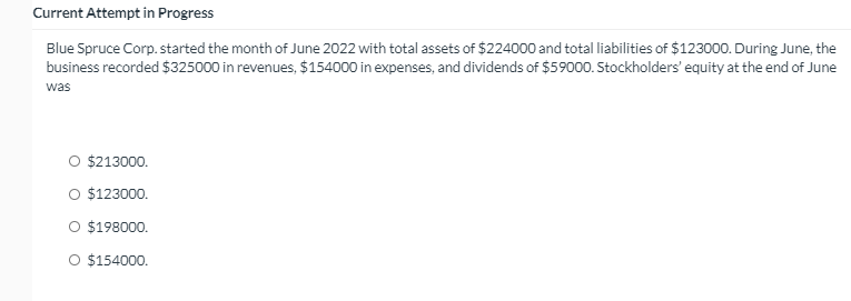 assets of $314000 and total liabilities of $254000. During the year the