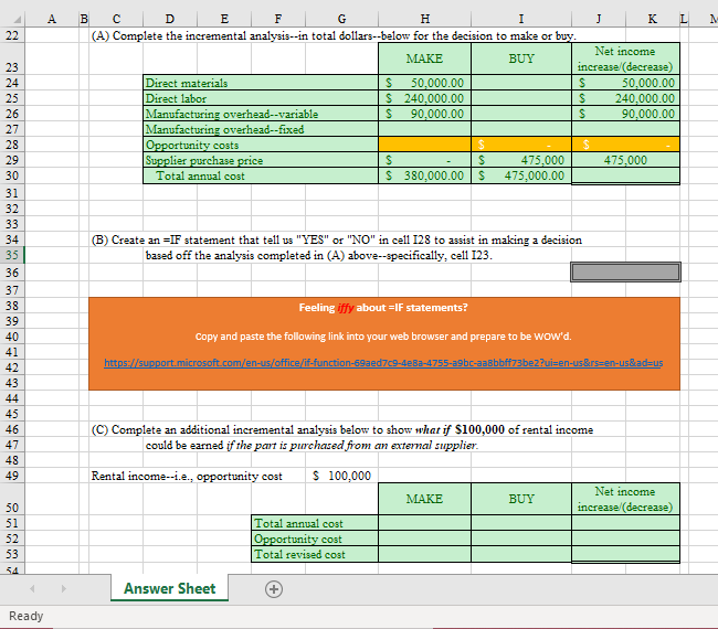 L M 1 3 4 5 6 Talmadge Company Manufactures 100,000 units