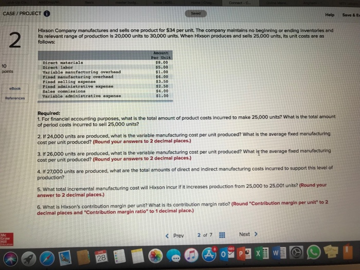  CASE/ PROJECT Help Save & E Hixson Company manufactures and sells