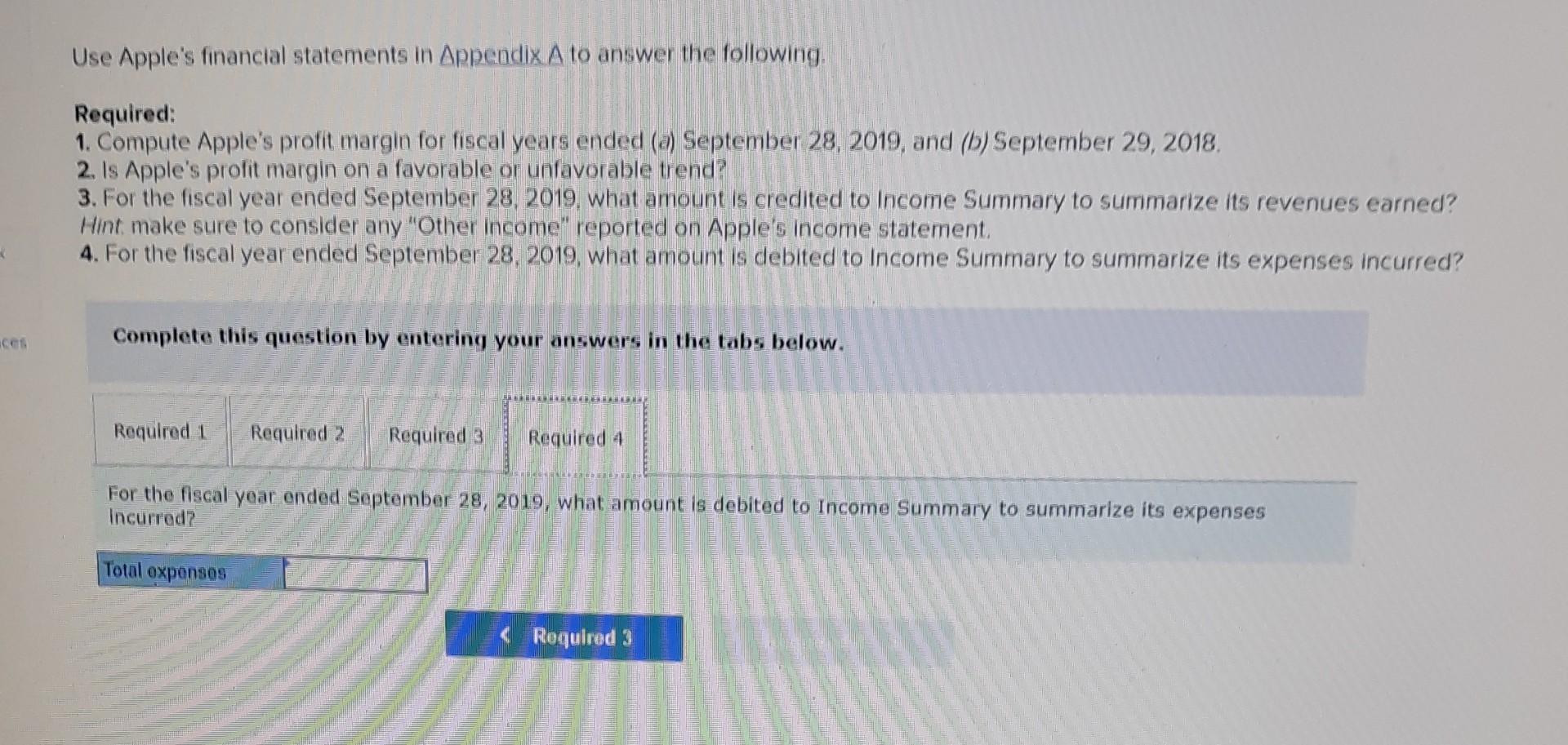 on a favorable or unfavorable trend? 3. For the fiscal year ended
