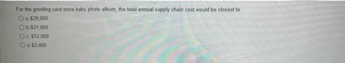 a. Unit cost b. Demand Oc Customer service O d. Lead time
