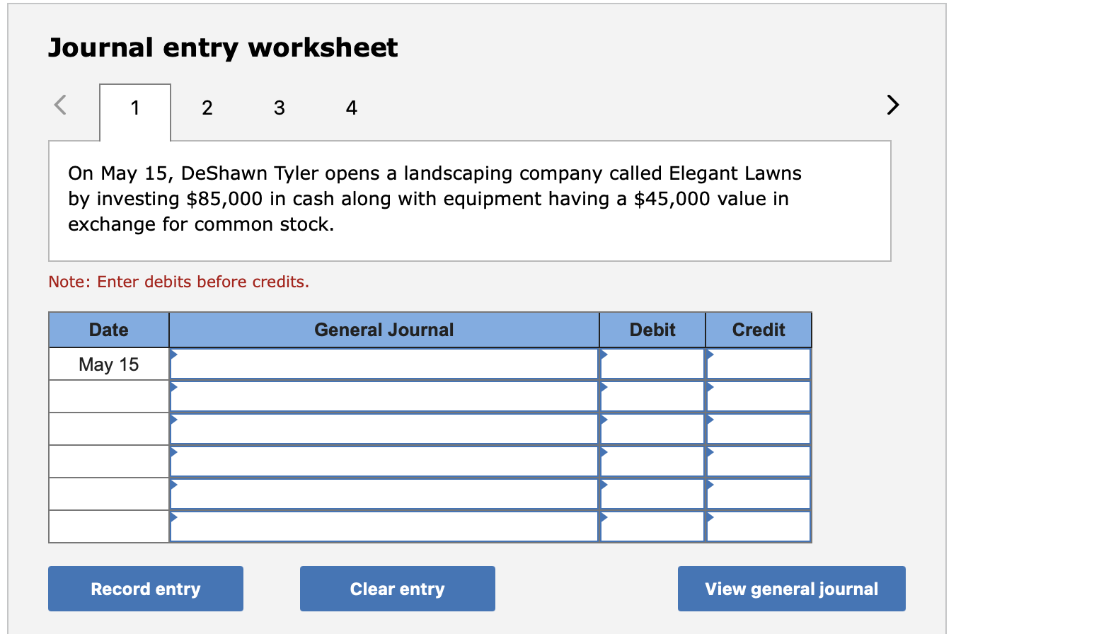 For each transaction, (1) analyze the transaction using the accounting equation, (2)