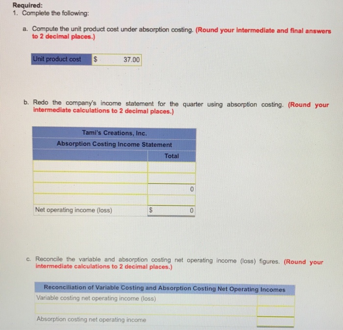 Creations, Inc., a small manufacturing company, at the beginning of the year.