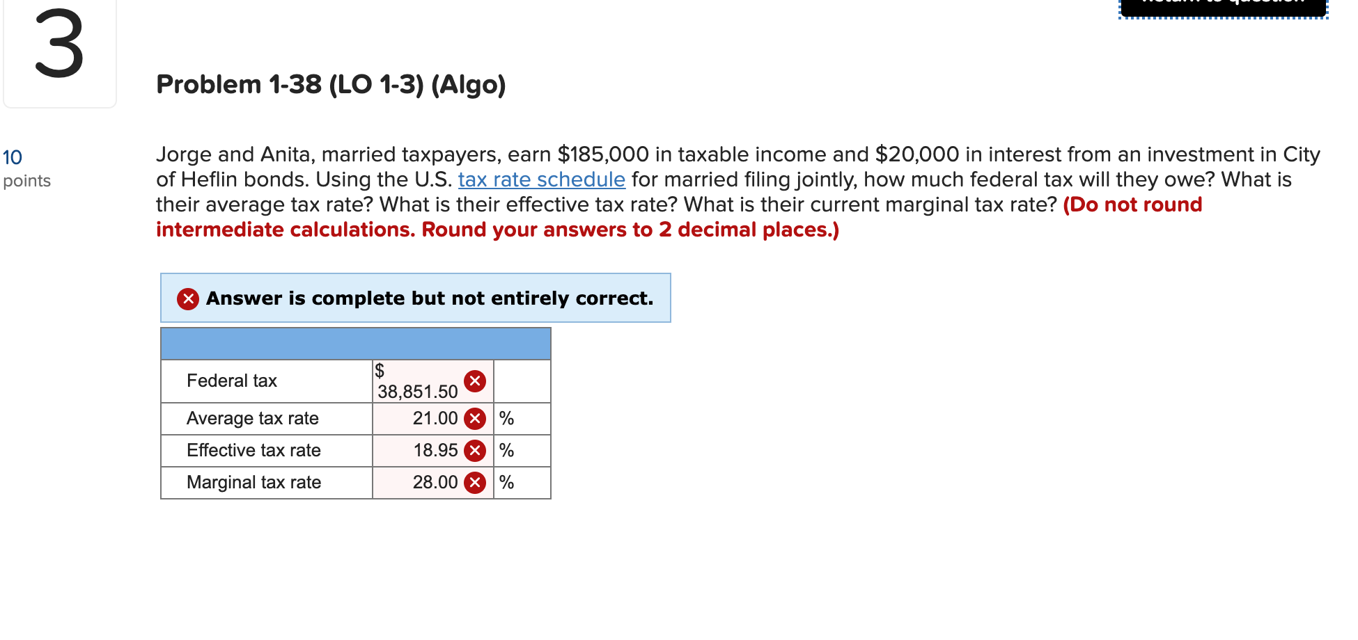 3 Problem 1-38 (LO 1-3) (Algo) 10 points Jorge and Anita,