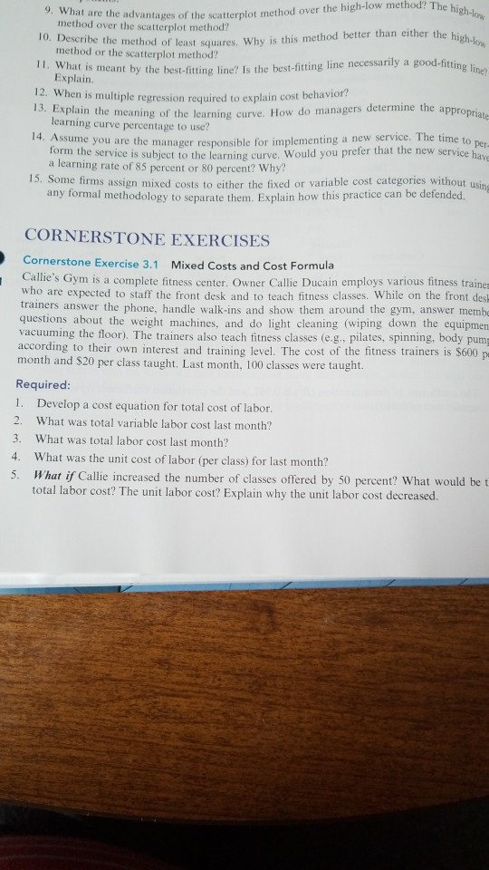  What are the advantages of the scatterplot method over the high-low